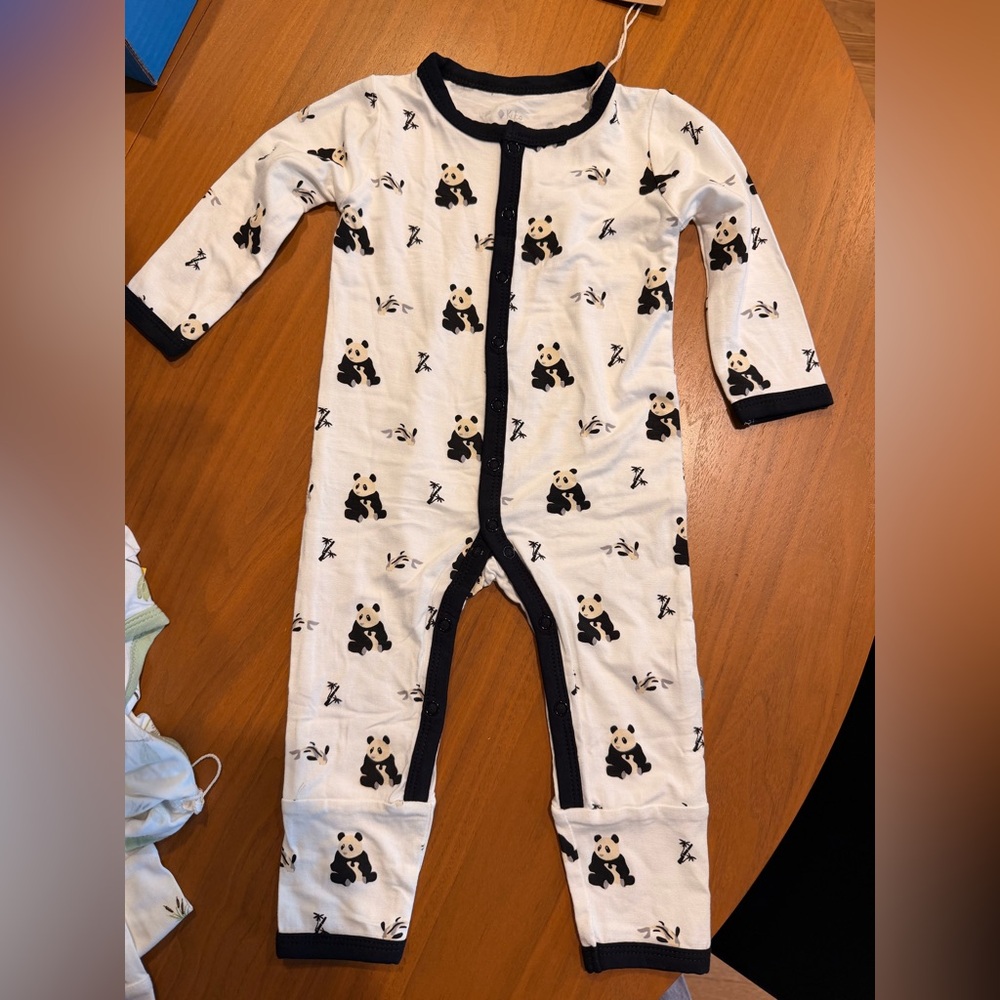 NWT Kyte Baby Zen Panda Snap Romper